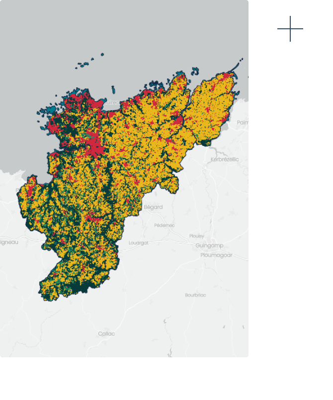 Landcover of the EPCI Lannion Trégor Communauté